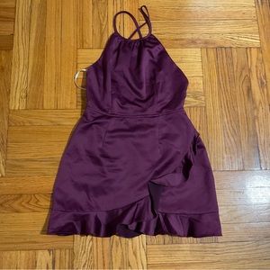 Women mini dress with ruffle